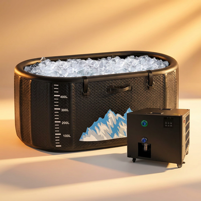 Cold Plunge Tub Engineered for Recovery, 248 Gallon Capacity, 1HP Dual-System Chiller, WiFi Control