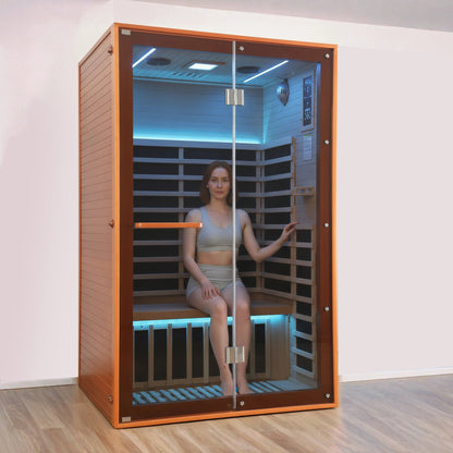 Double Infrared Sauna Room – Canadian Hemlock Wood