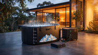 Cold Plunge Tub, 248 Gallon, 1 Horsepower, Heavy-Duty Ice Bath Tub for Athletes with Hot & Cold, Portable Inflatable Plunge Chiller with Water Treatment Kit, Immersion Therapy, Wifi (Black, 1 Set) — Lifestyle