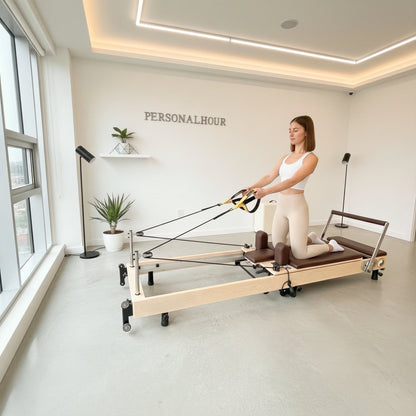 PersonalHour Janet Plus Foldable Maple Wood Pilates Reformer