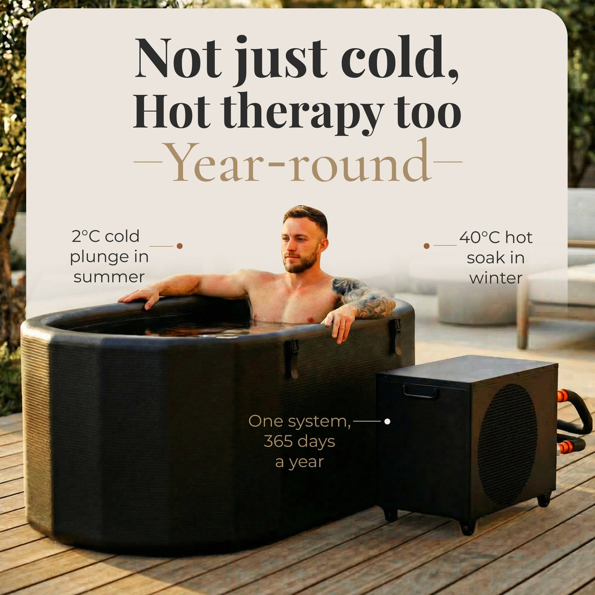 XXL Inflatable Cold Plunge Tub 216 Gallon with Insulated Lid
