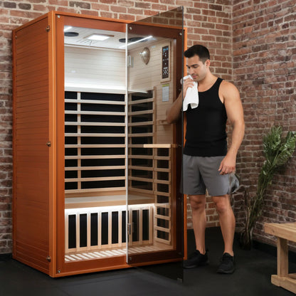 Double Infrared Sauna Room – Canadian Hemlock Wood