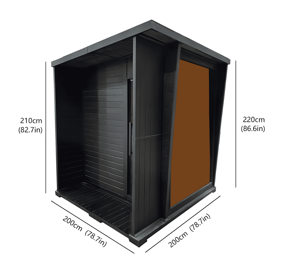 Indoor & Outdoor Hemlock Wood Sauna with 9kW Heater