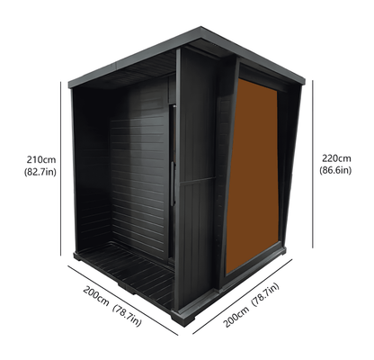 Indoor & Outdoor Hemlock Wood Sauna with 9kW Heater