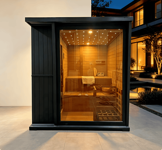 Indoor & Outdoor Hemlock Wood Sauna with 9kW Heater