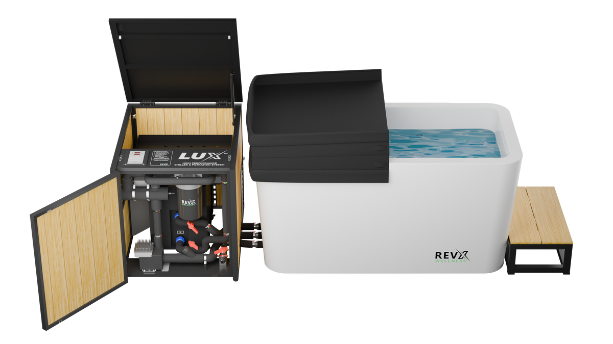 X Tub Cold Plunge with LUX 1.5 HP Chiller & Filtration System