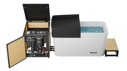 X Tub Cold Plunge with LUX 1.5 HP Chiller & Filtration System